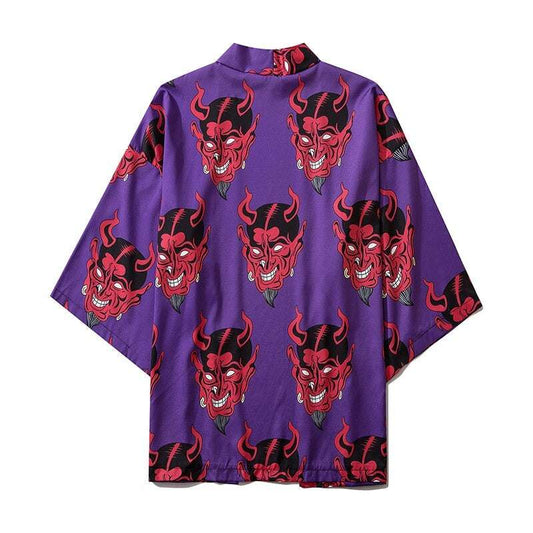 Demon Face Japanese kimono