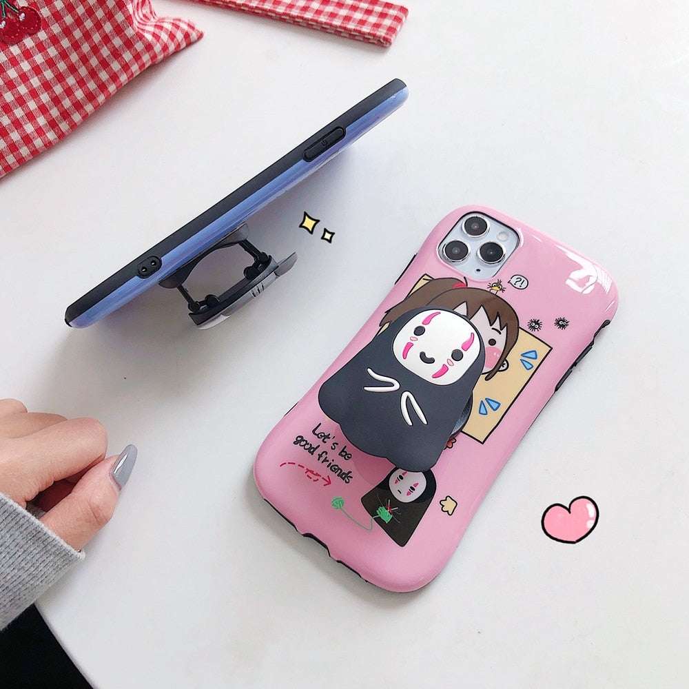 Ghibli Iphone Case: Chihiro and Tototo + Popsocket