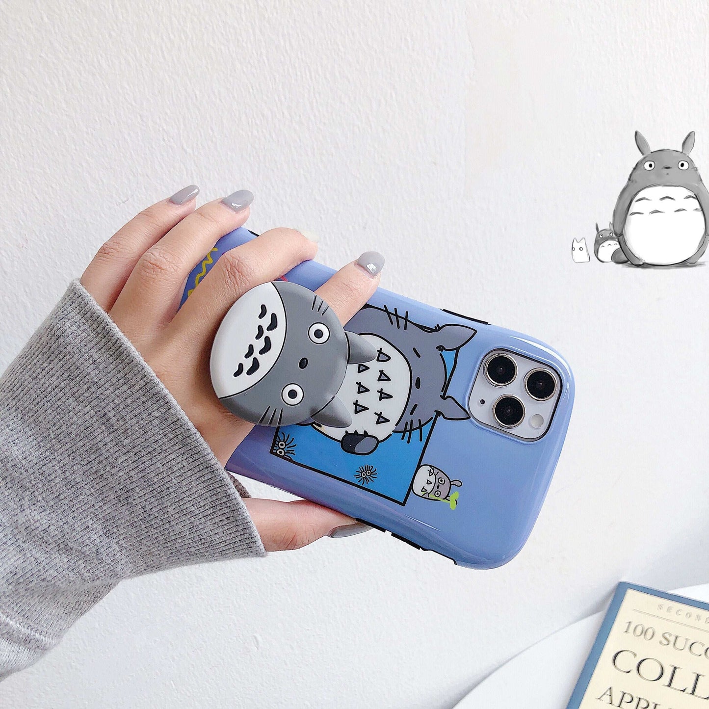 Ghibli Iphone Case: Chihiro and Tototo + Popsocket