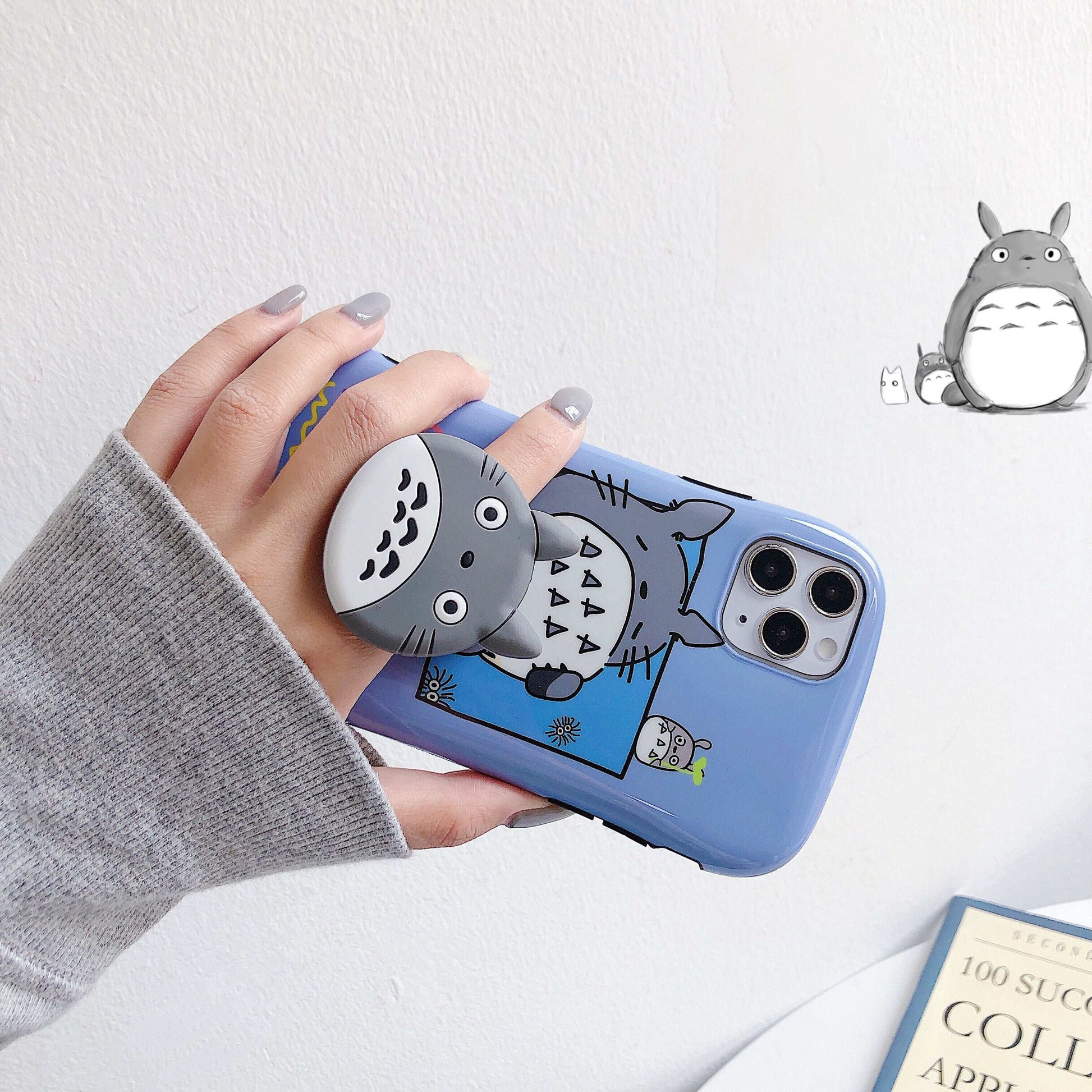 Ghibli Iphone Case: Chihiro and Tototo + Popsocket