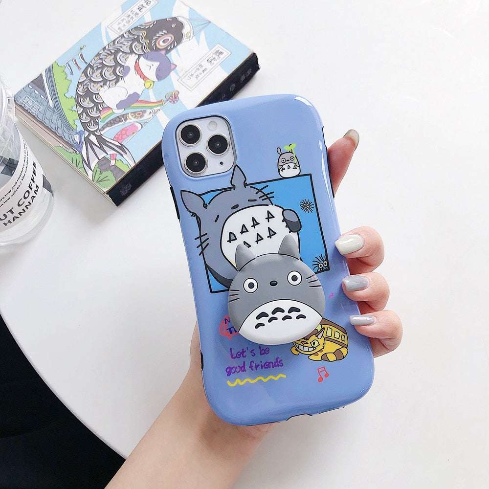 Ghibli Iphone Case: Chihiro and Tototo + Popsocket