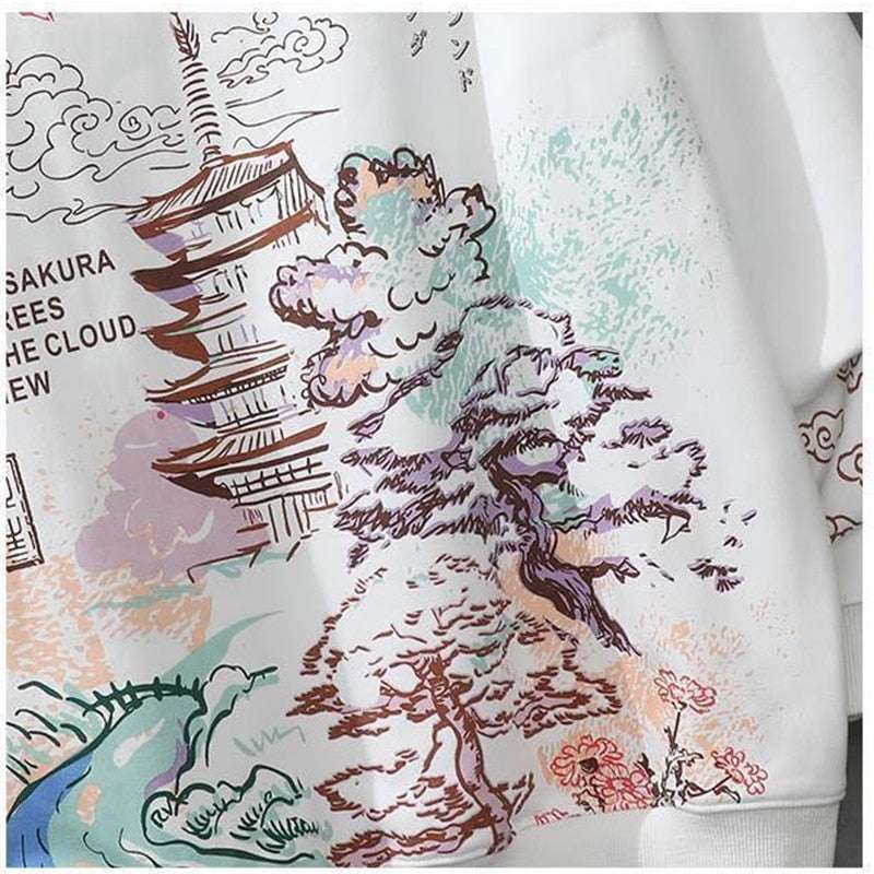 Stand out in style with our Japanese Street Sweatshirt. Made from high-quality cotton material, this sweatshirt features a unique and eye-catching print inspired by Japan's eclectic fashion. With full sleeve length, it's perfect for staying warm on chilly days while still looking fashionable.