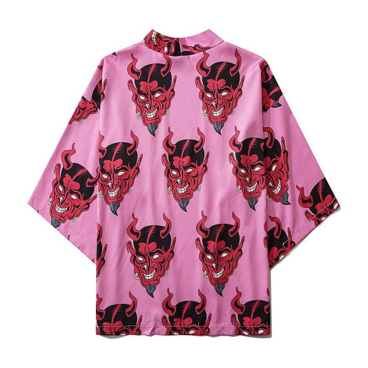 Demon Face Japanese Kimono