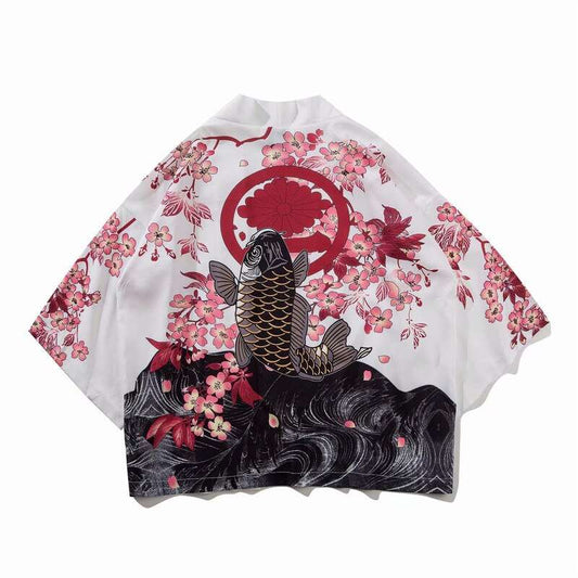 Black Koi Japanese Kimono