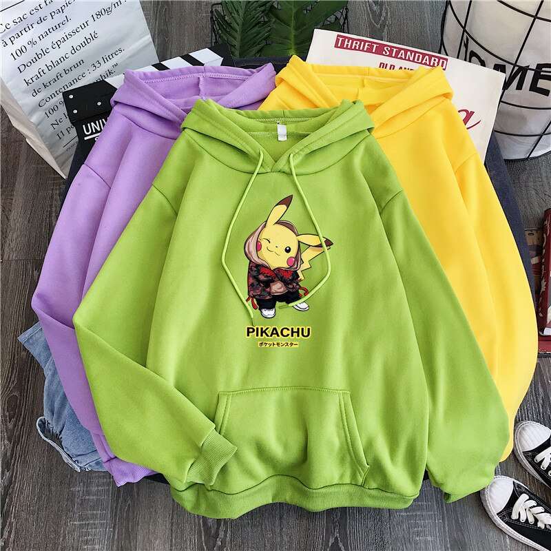 Pokemon Hoodie Pikachu StreetStyle