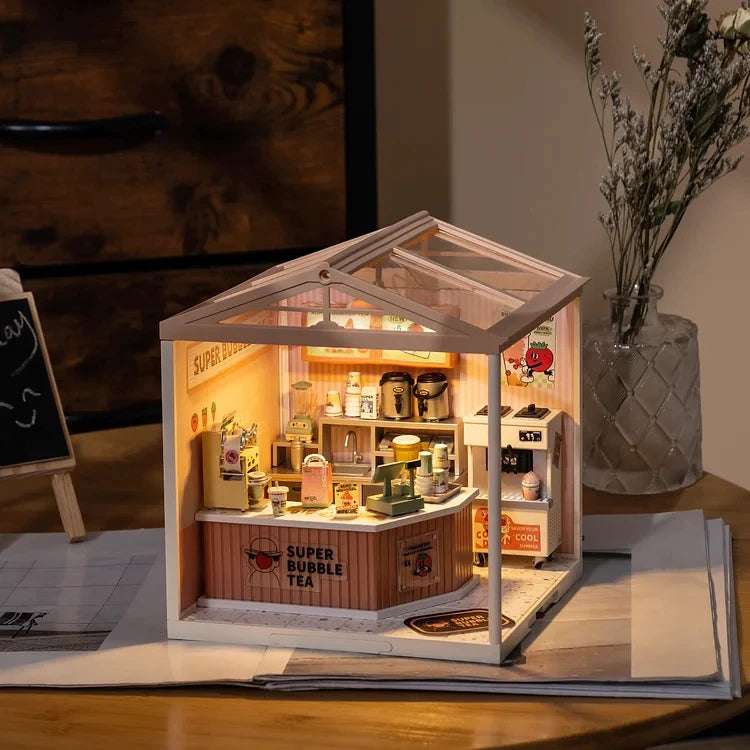 DIY Miniature Dollhouse Kit: Puzzle Building Blocks Set