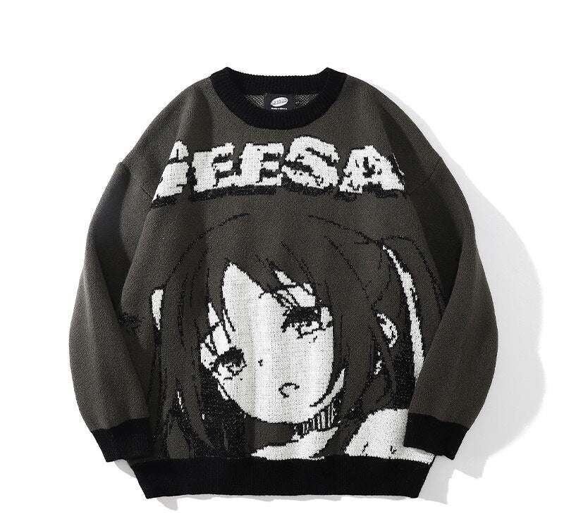 Oversized Japanese Girl Pullover