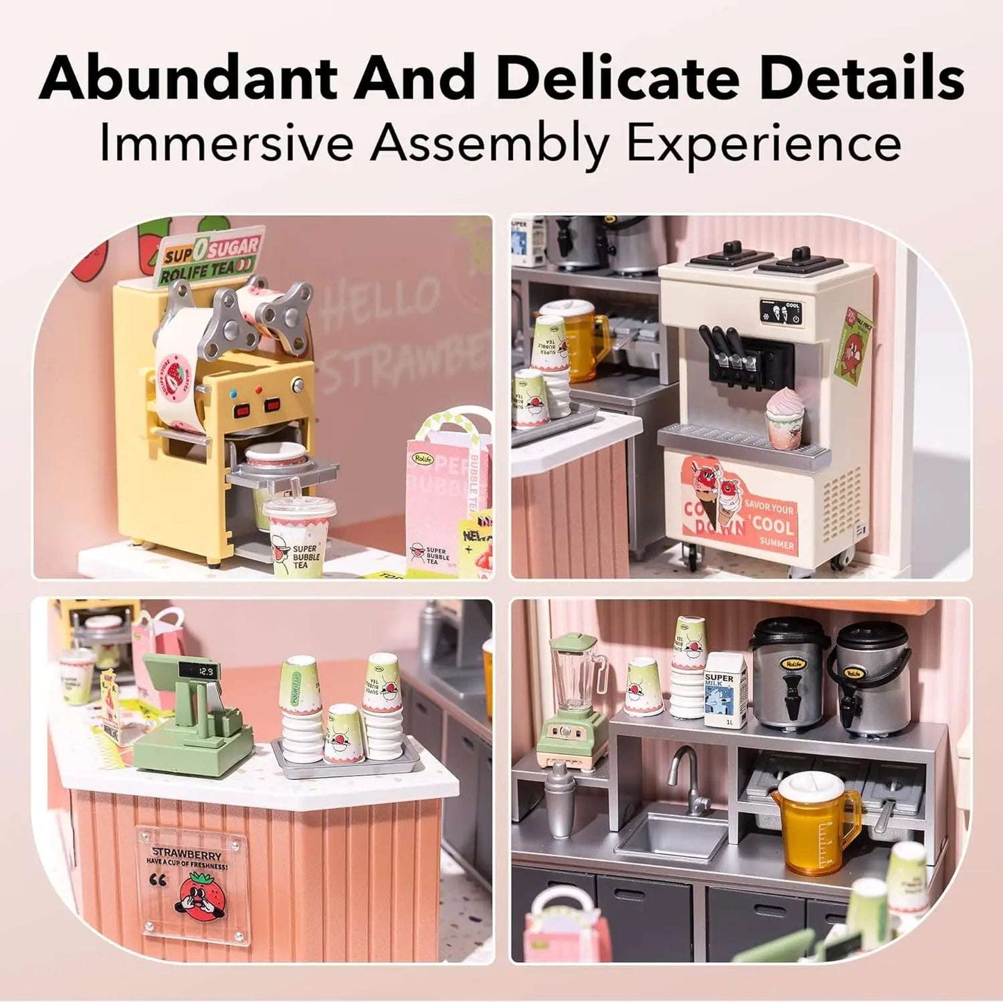 DIY Miniature Dollhouse Kit: Puzzle Building Blocks Set