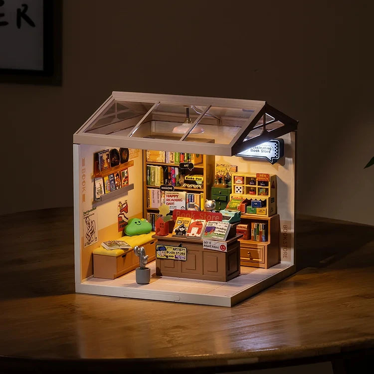 DIY Miniature Dollhouse Kit: Puzzle Building Blocks Set