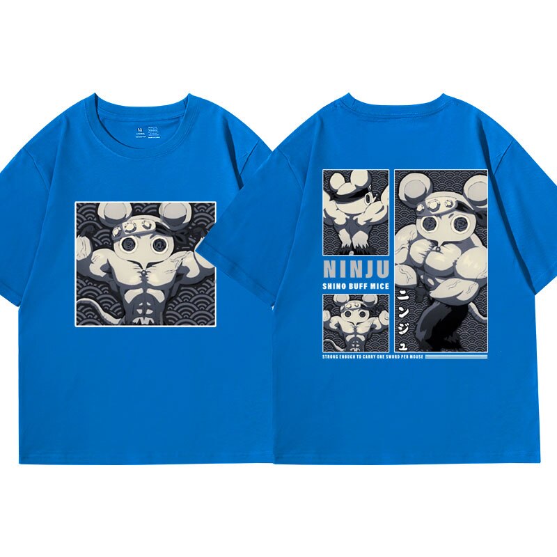 Unleash your inner Demon Slayer with the Ninju Mice Gym Shirt from Feel the Anime. This premium tee features the iconic Ninju Mice from Demon Slayer. With an athletic fit and superior durability, it's perfect for intense workouts. Shop now and tap into your hidden power!