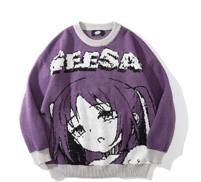 Oversized Japanese Girl Pullover