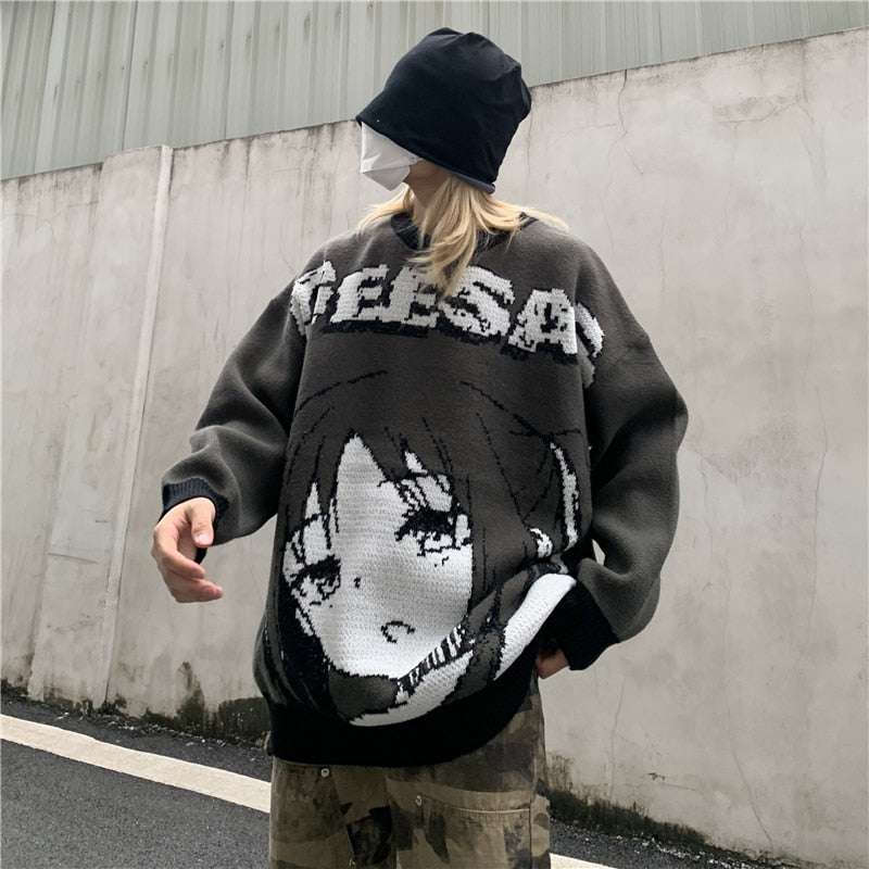 Oversized Japanese Girl Pullover