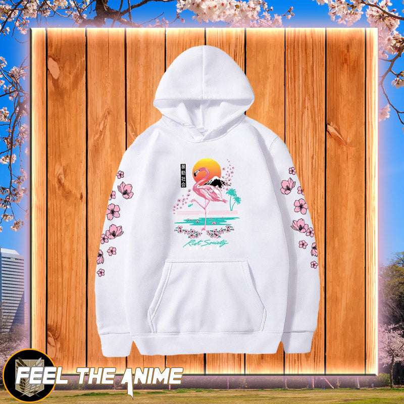 Flamingo Cherry Blossom Hoodie