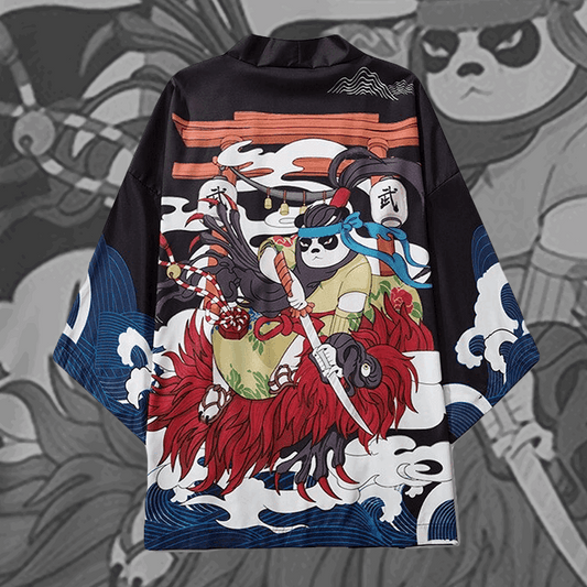 Panda Samurai Japanese Kimono