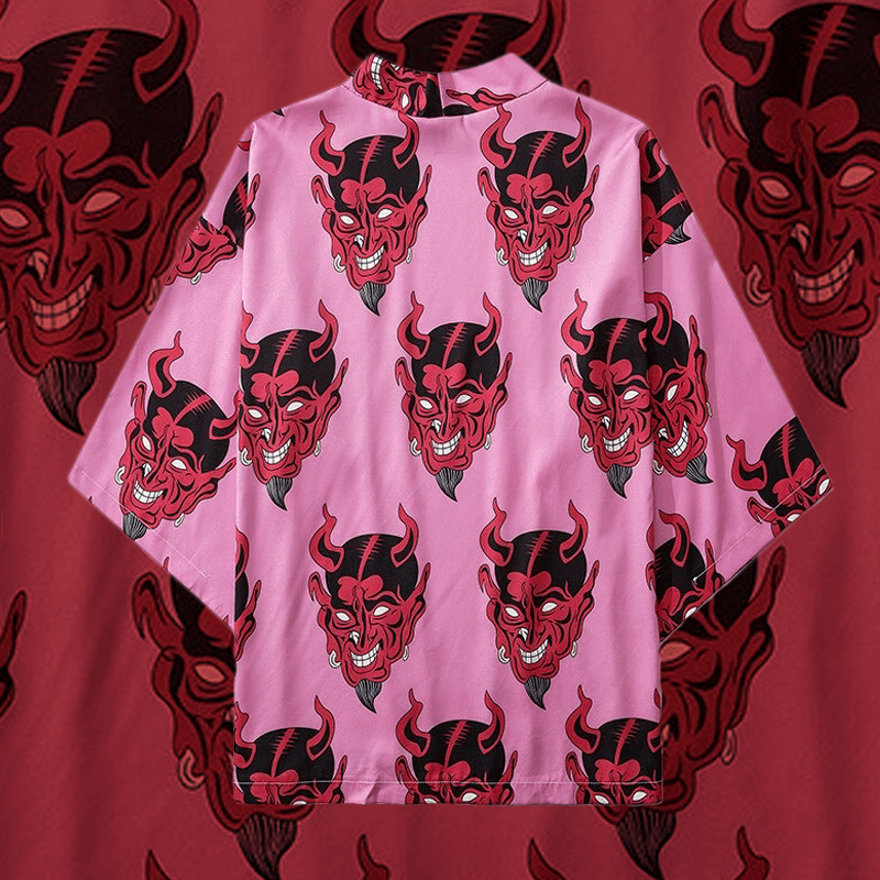 Demon Face Japanese Kimono