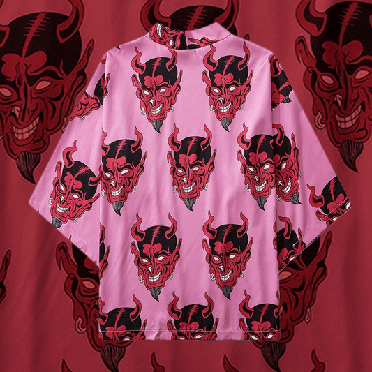 Demon Face Japanese Kimono