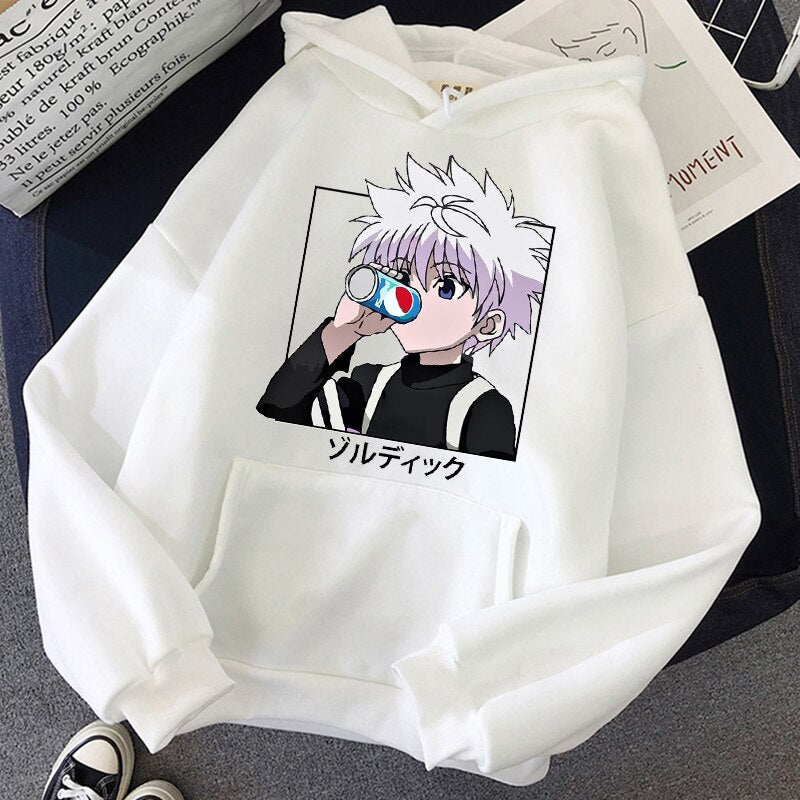 Толстовка Killua с капюшоном цвета соды