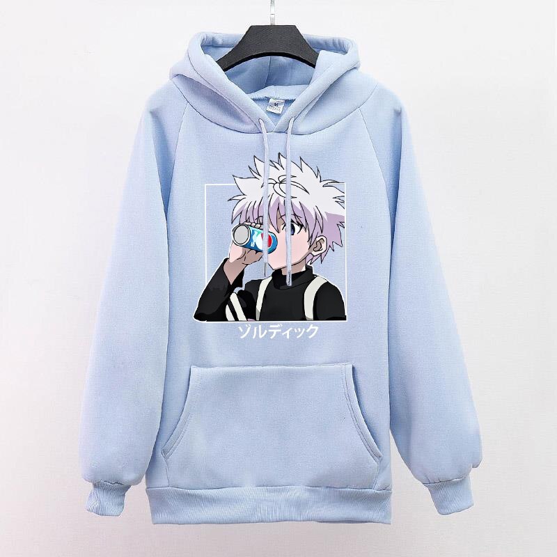 Толстовка Killua с капюшоном цвета соды