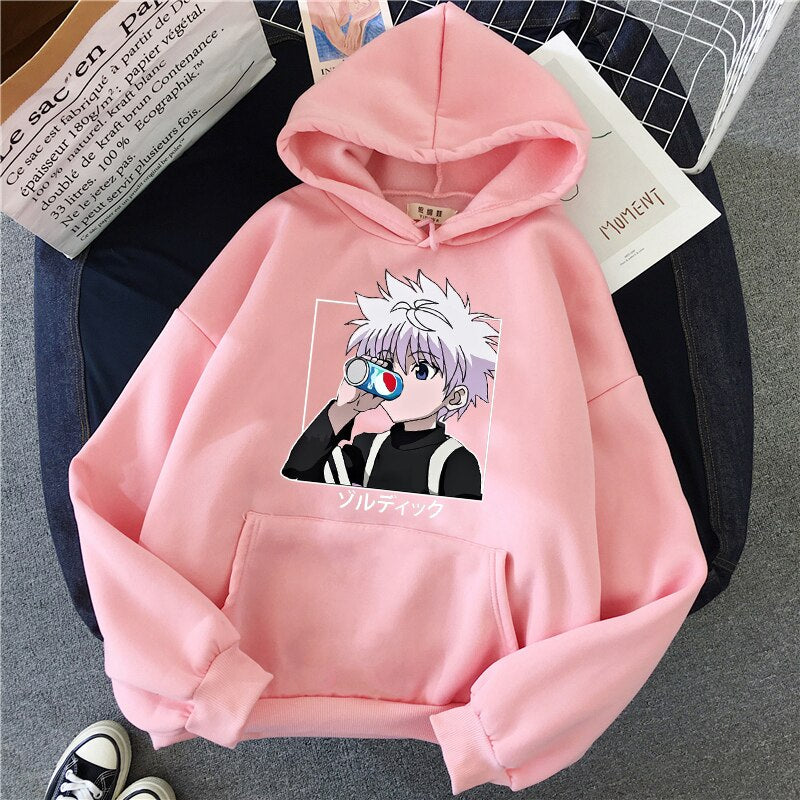 Толстовка Killua с капюшоном цвета соды