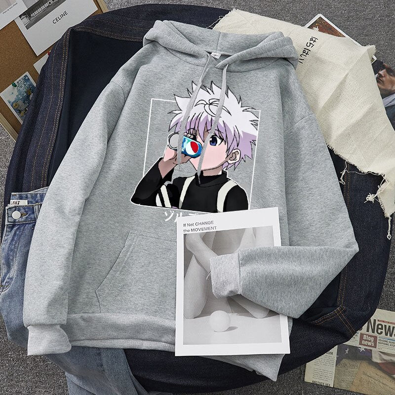 Толстовка Killua с капюшоном цвета соды