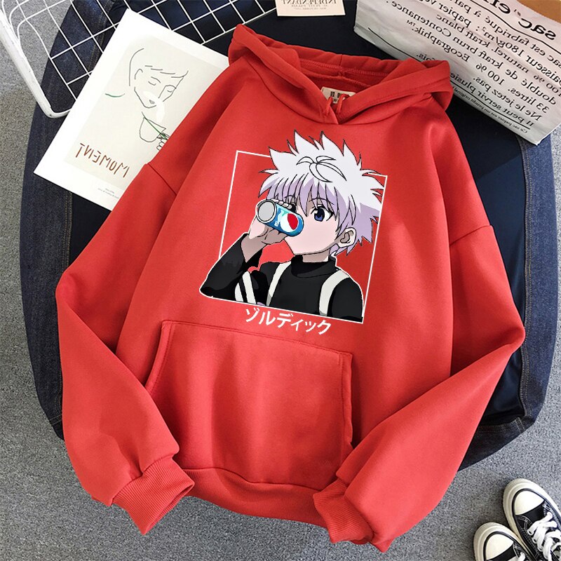 Толстовка Killua с капюшоном цвета соды
