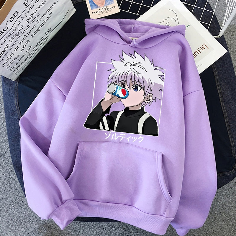 Толстовка Killua с капюшоном цвета соды