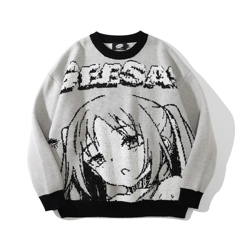 Oversized Japanese Girl Pullover