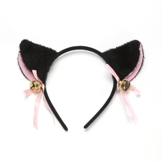 Cat Ears Headband with Bowknot and Bell.