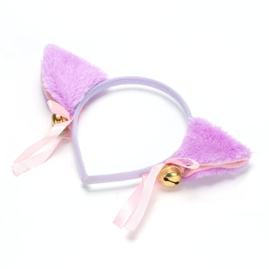 Cat Ears Headband with Bowknot and Bell.