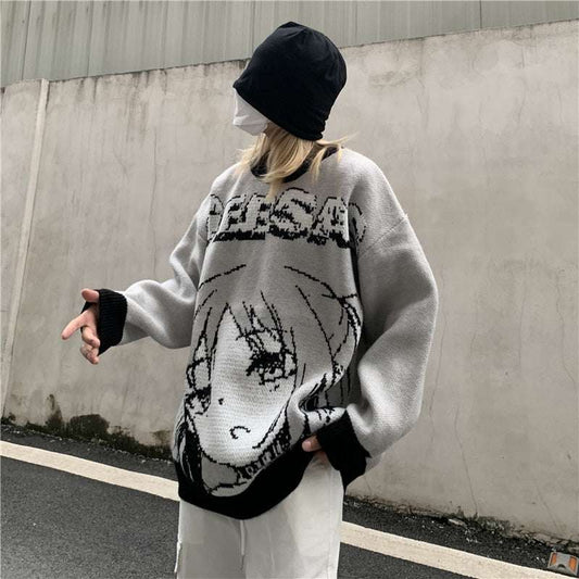 Oversized Japanese Girl Pullover