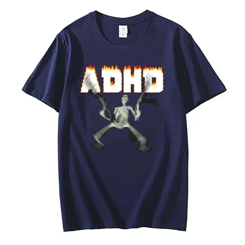 Adhd Skeleton Meme T-shirt