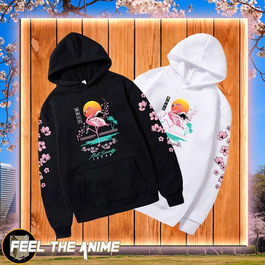 Flamingo Cherry Blossom Hoodie