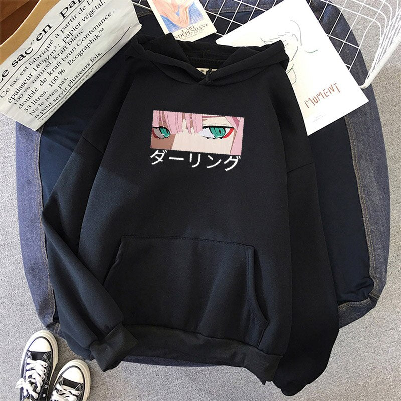 Zero two shop face hoodie