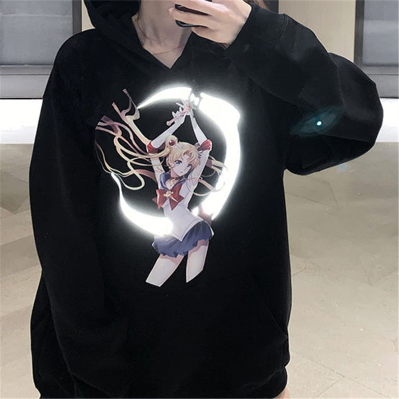 Sailor moon hoodie reflective new arrivals