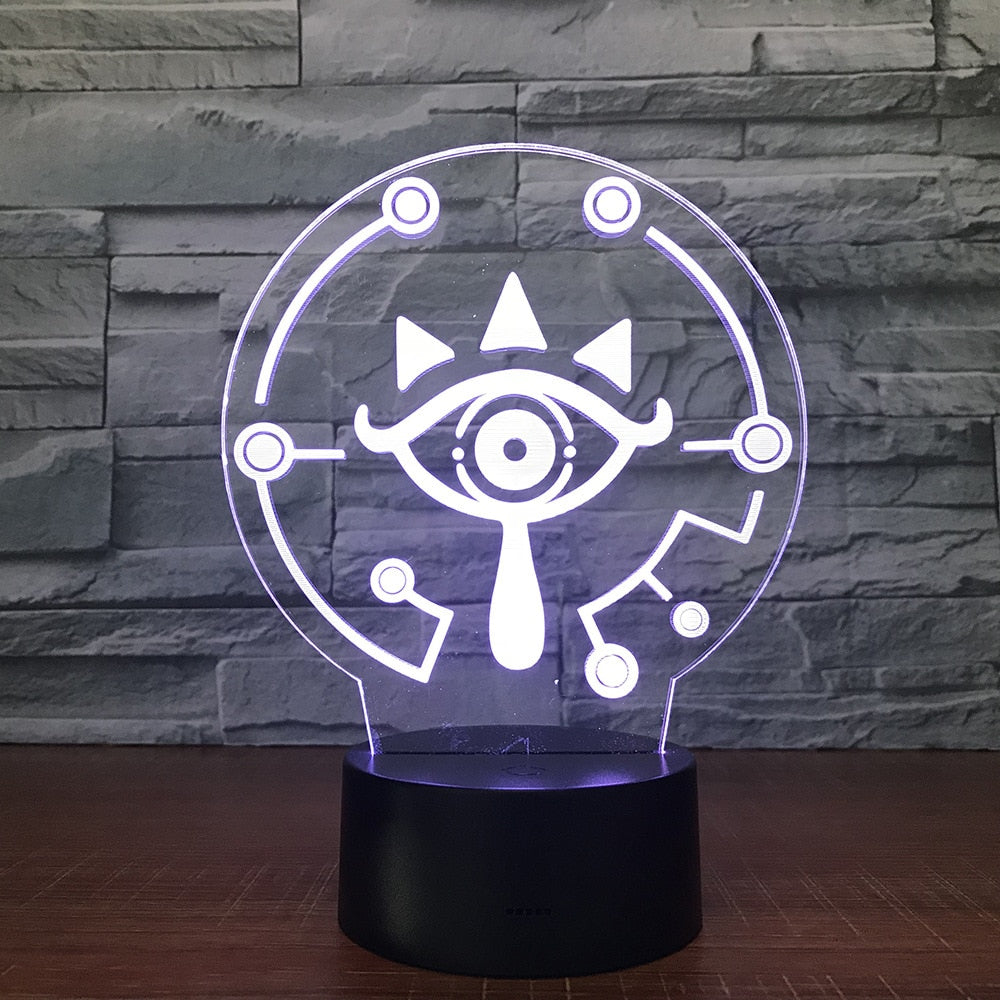 Sheikah symbol LED lamp