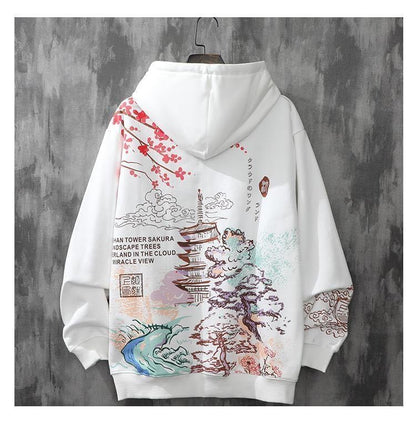 Stand out in style with our Japanese Street Sweatshirt. Made from high-quality cotton material, this sweatshirt features a unique and eye-catching print inspired by Japan's eclectic fashion. With full sleeve length, it's perfect for staying warm on chilly days while still looking fashionable.