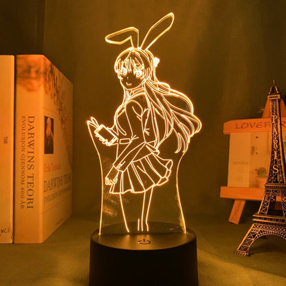Mai Sakurajima Night LED Lamp Bunny Girl.
