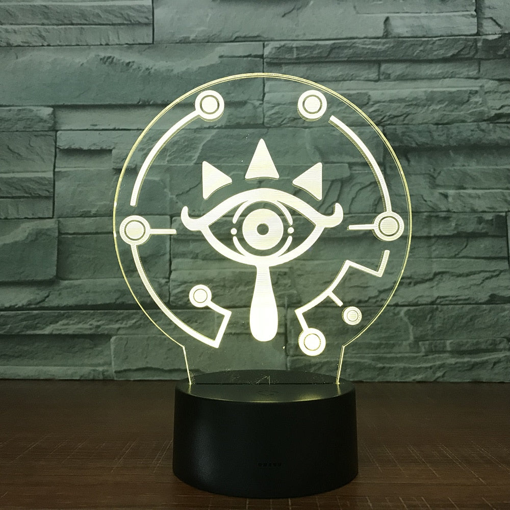 Sheikah symbol LED lamp