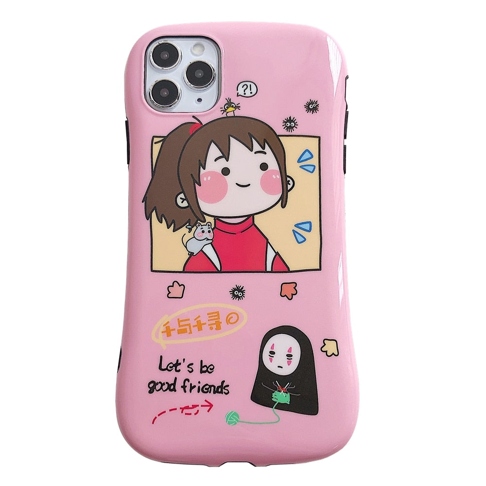 Ghibli Iphone Case: Chihiro and Tototo + Popsocket