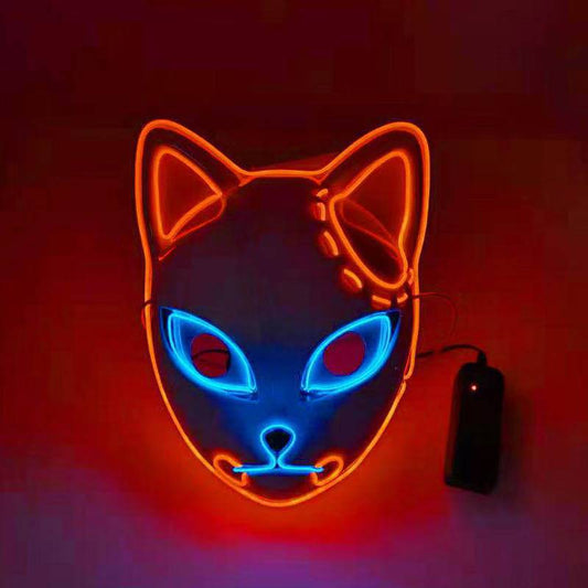 Маска Kitsune LED Demon Slayer