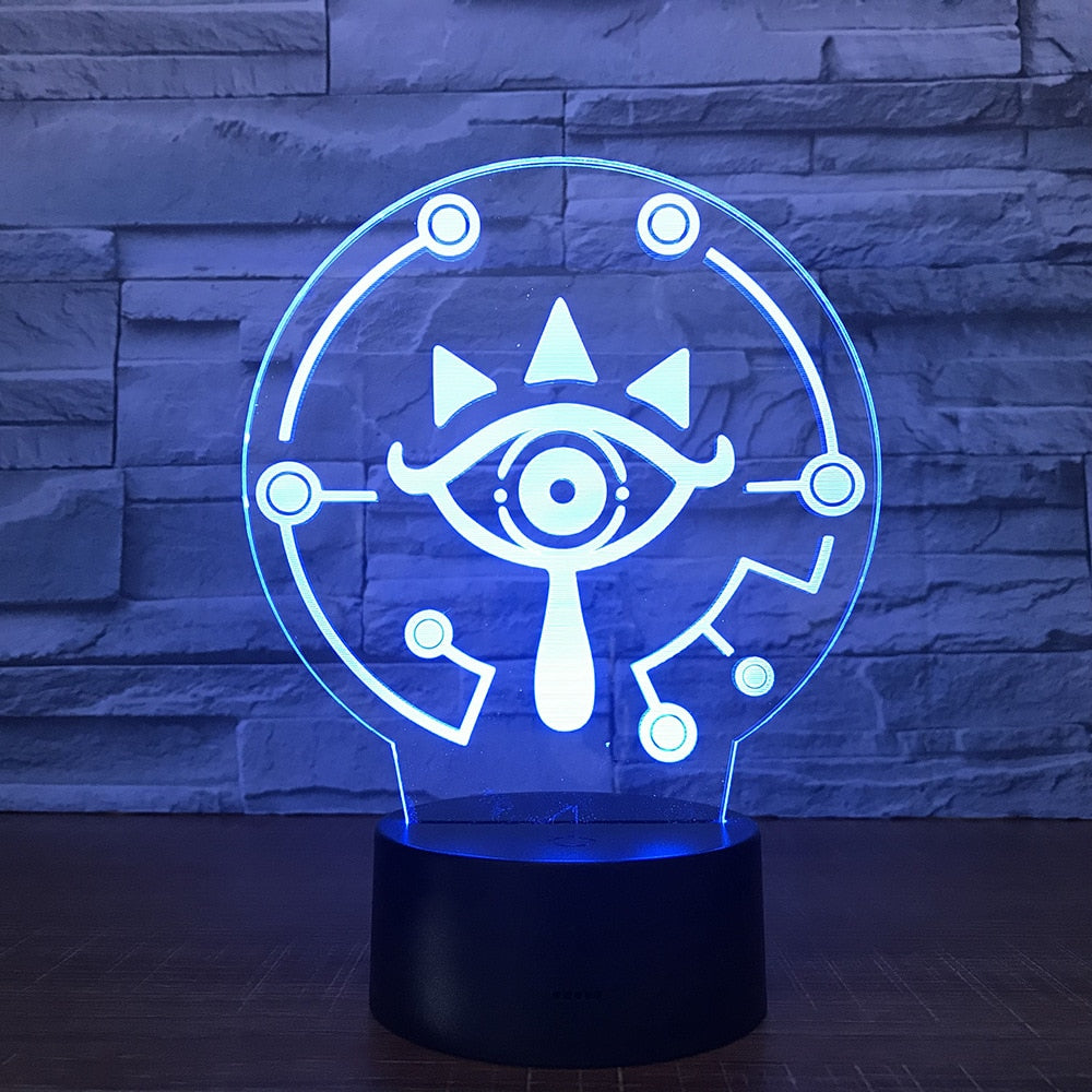 Sheikah symbol LED lamp