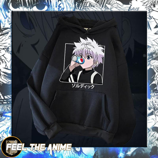 Толстовка Killua с капюшоном цвета соды