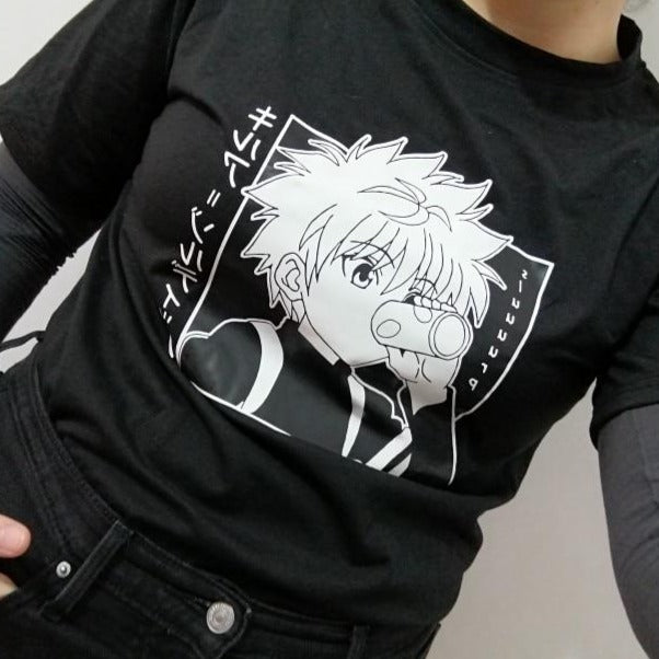 Killua with Soda Shirt.